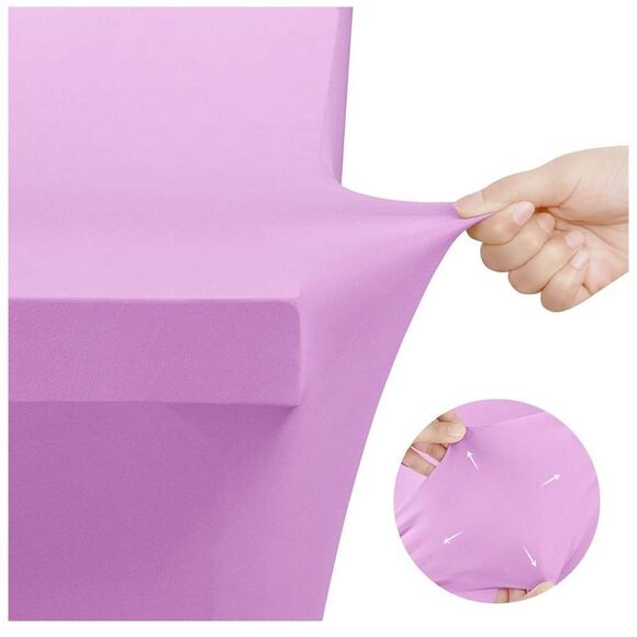 10' Lavender Stretch Table Cover for 6' tables - Picture 6 of 8